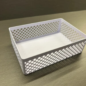 Openwork Storage Basket 30×20×15 cm, Desktop & Drawer Organizer Tray, Lightweight Mesh Basket