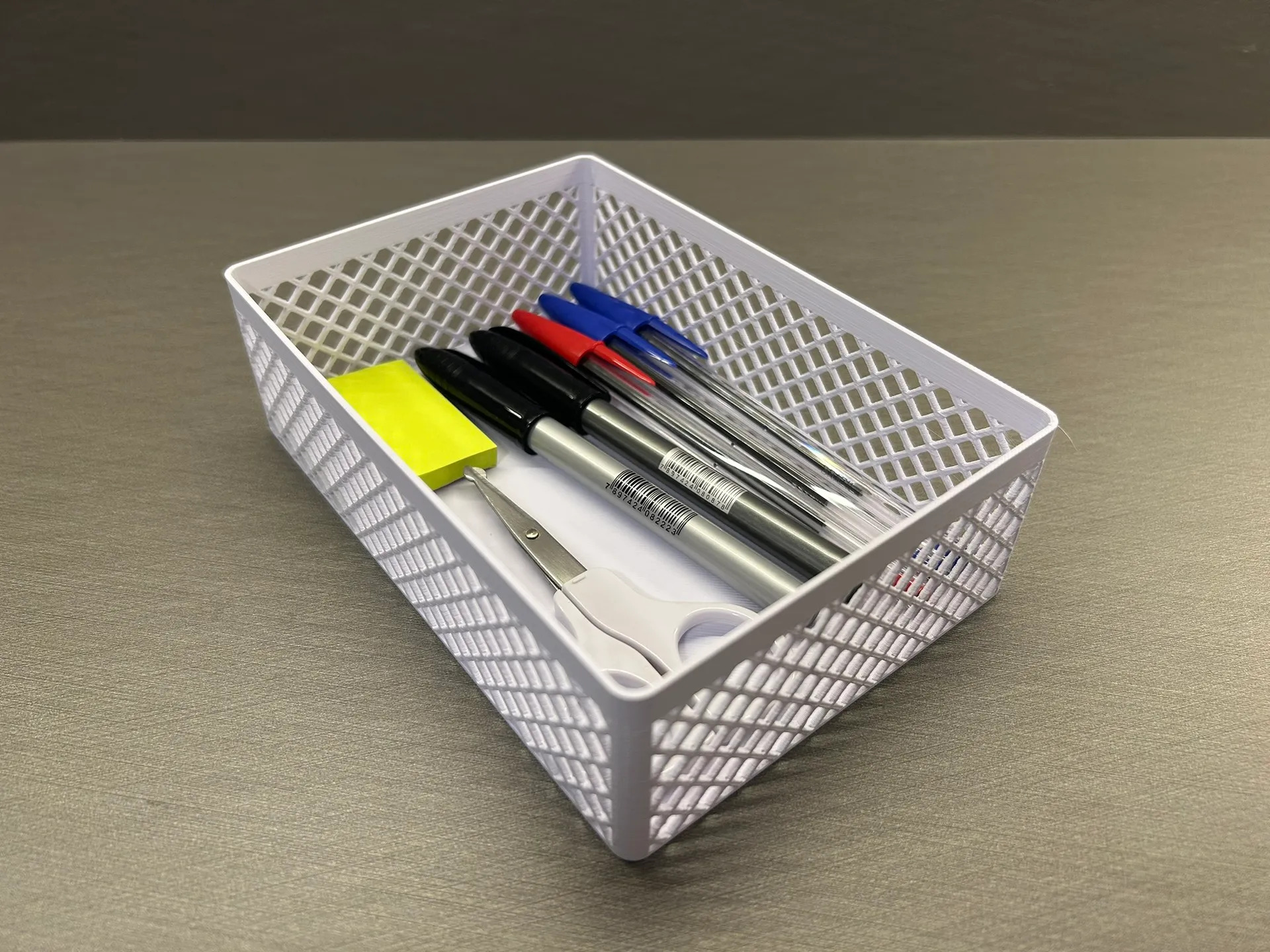 Openwork Storage Basket 30×20×15 cm, Desktop & Drawer Organizer Tray, Lightweight Mesh Basket - Image 4