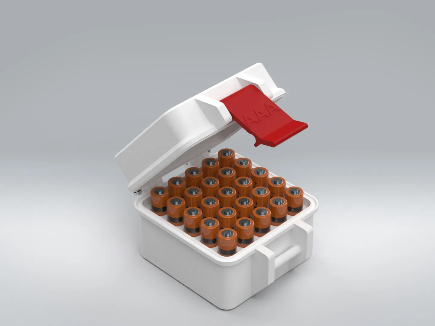 AAA Battery Storage Box with Snap Lid, Compact Battery Organizer & Travel Case - Image 3