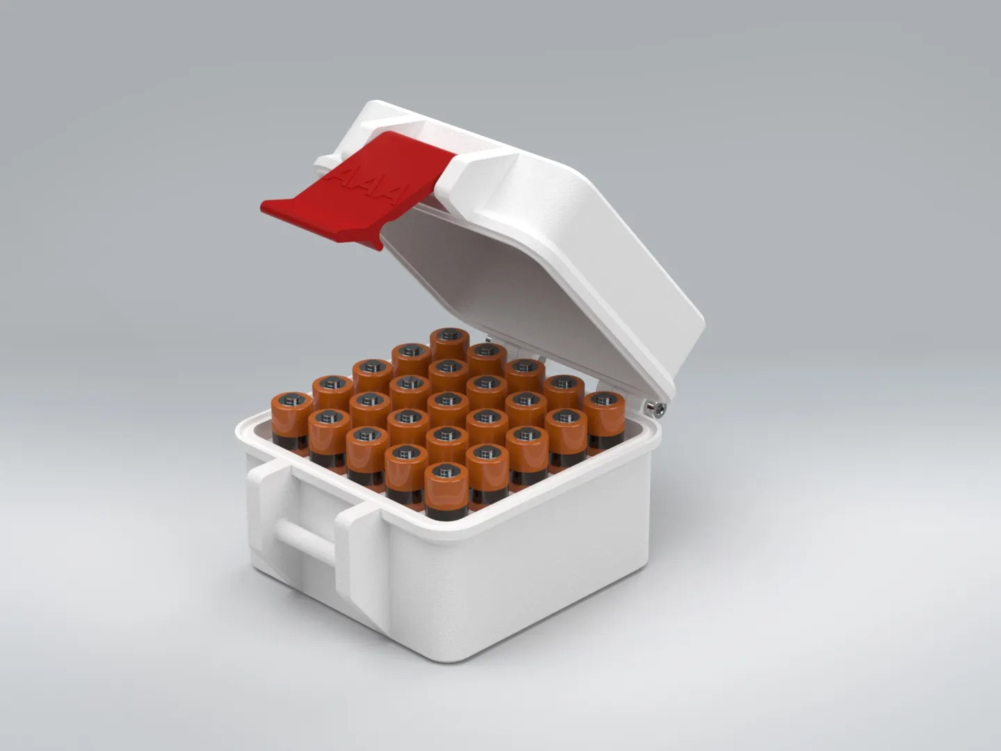 AAA Battery Storage Box with Snap Lid, Compact Battery Organizer & Travel Case - Image 2