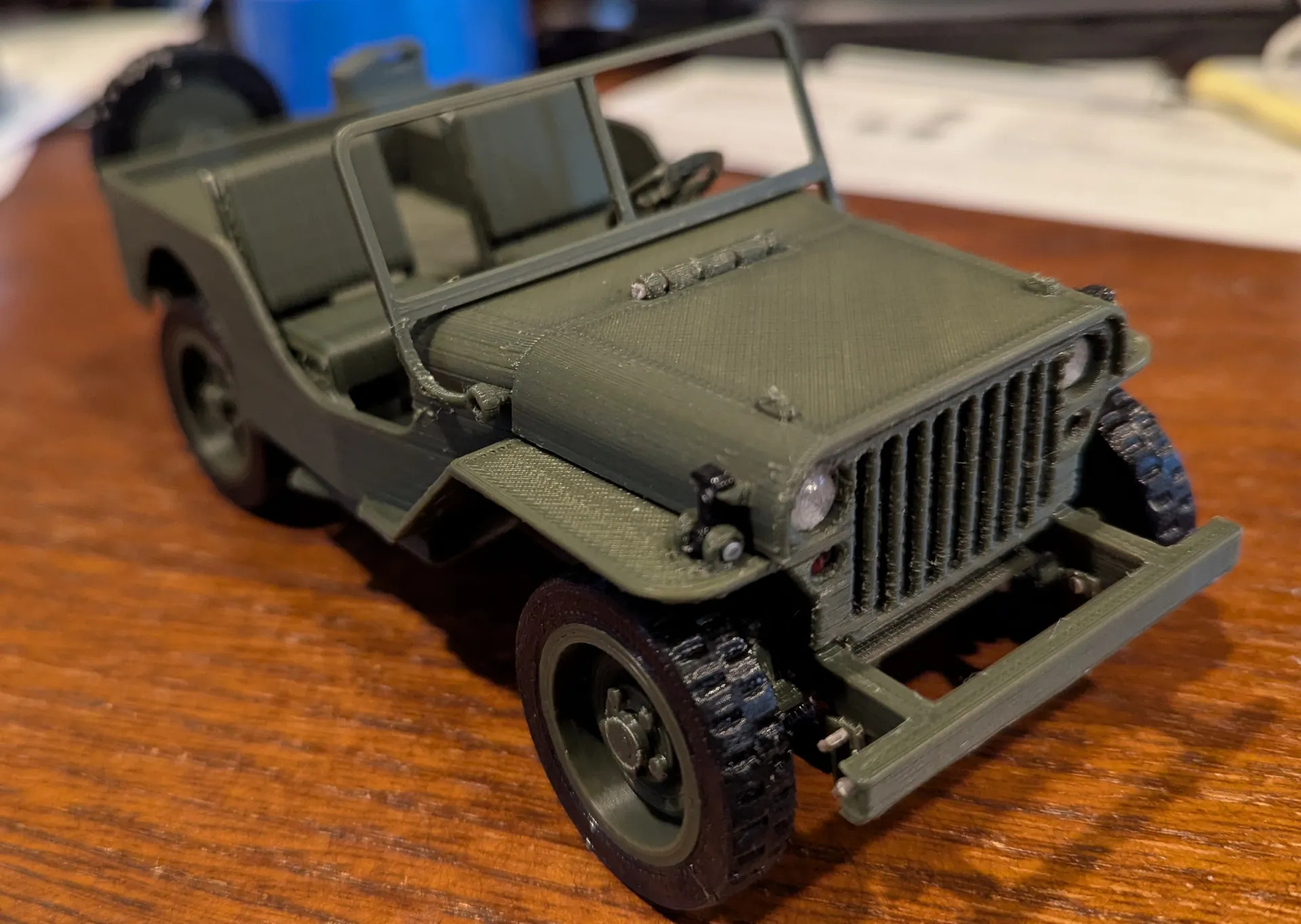 1/20 Scale 3D-Printed Military Utility Vehicle Model Kit, Unpainted DIY Assembly
